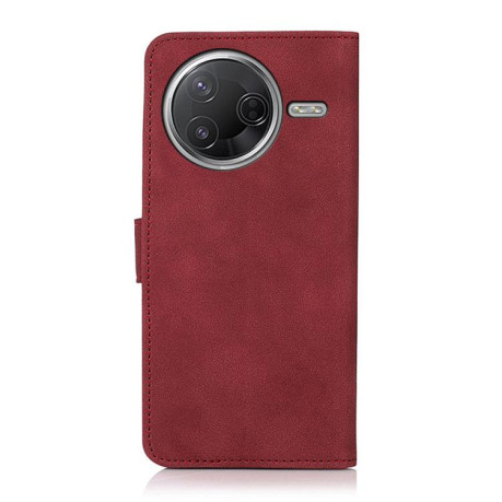 Чехол-книжка KHAZNEH Matte Texture для Xiaomi Poco F7 Pro / F7 Ultra Global - красный