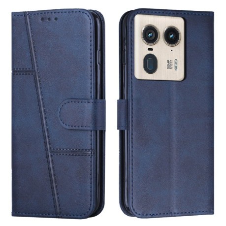 Чохол-книжка Stitching Calf Texture для Motorola Edge 50 Ultra - синій