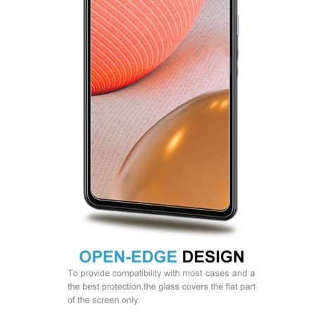 Защитное стекло 0.26mm 9H 2.5D на Samsung Galaxy A72 - прозрачное