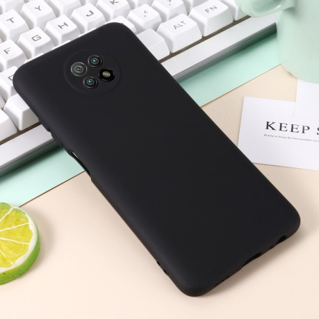 Силіконовий чохол Solid Color Liquid Silicone на Xiaomi Redmi Note 9T - чорний