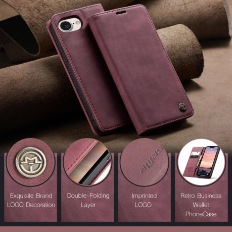 Чехол-книжка CaseMe-013 Multifunctional на iPhone 16e - красный