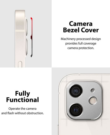 Защита камеры Ringke Camera Styling для iPhone 12 mini - серебристая