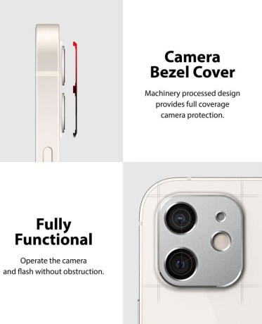 Защита камеры Ringke Camera Styling для iPhone 12 - серебристая
