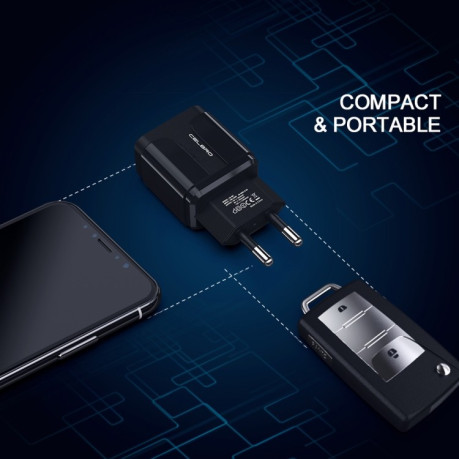 Быстрая зарядка Portable QC3 18W USB Port Universal Quick Charging Charger  - черный