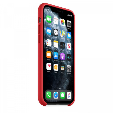 Силиконовый чехол Silicone Case Red на iPhone 11 Pro-премиальное качество