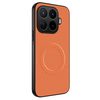 Магнітний чохол Wanlonfeng серії TQ з текстурою карбону на Xiaomi 17T Pro 5G — помаранчевий