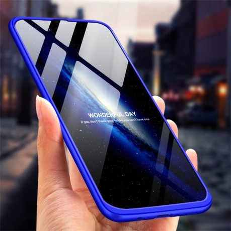 Чехол GKK Three Stage Splicing Full Coverage на Samsung Galaxy A50/A30s/A50s - синий