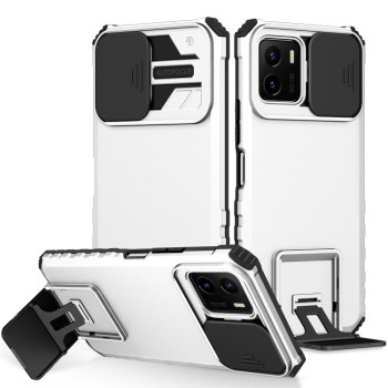 Чохол протиударний Stereoscopic Holder Sliding для Vivo Y15s / Y15a - білий