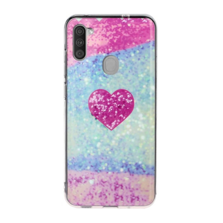 Чехол Marble Pattern Soft на Samsung Galaxy A11/M11 - Red Love