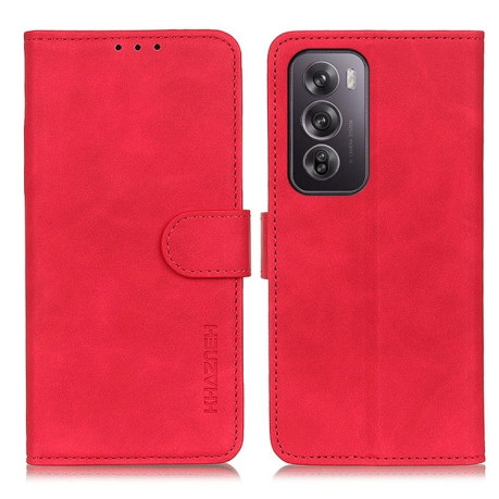 Чехол-книжка KHAZNEH Cowhide Texture на OPPO Reno 12 Pro 5G Global - красный