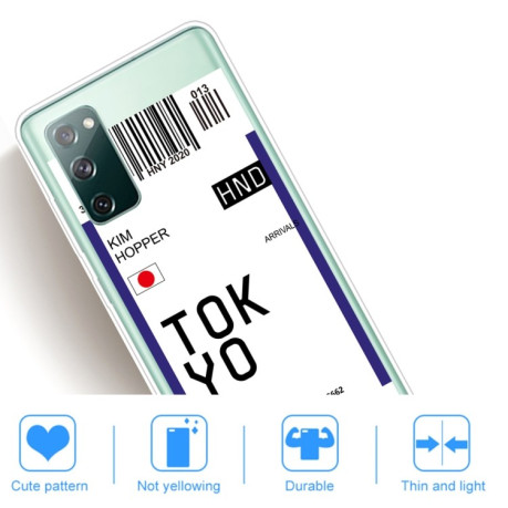 Противоударный чехол Boarding Pass Series на Samsung Galaxy S20 FE - Flag Tokyo