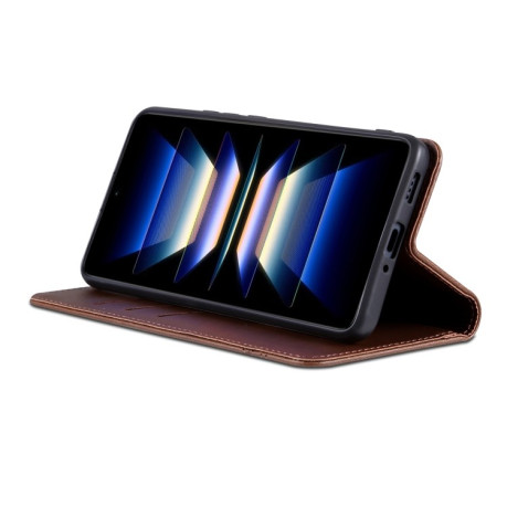 Чехол-книжка AZNS Magnetic Calf на Xiaomi Redmi Note 14 5G - темно-коричневый