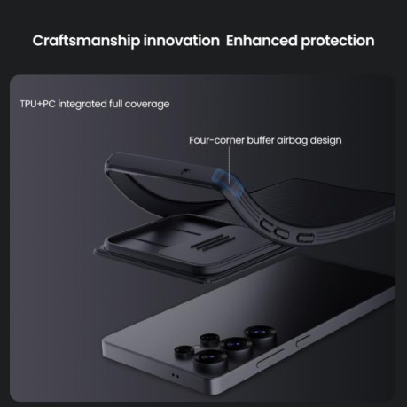 Протиударний чохол NILLKIN Black Mirror Series для Samsung Galaxy S25 Ultra 5G - синій
