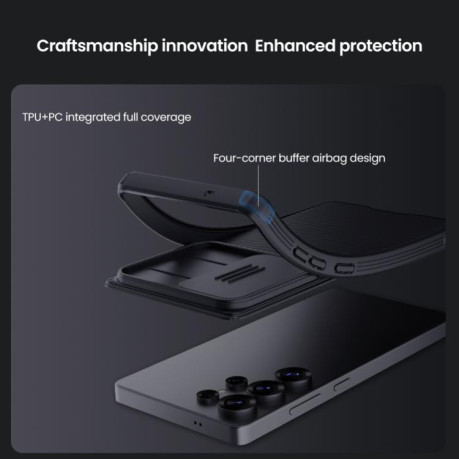 Протиударний чохол NILLKIN Black Mirror Series для Samsung Galaxy S25 Ultra 5G - зелений