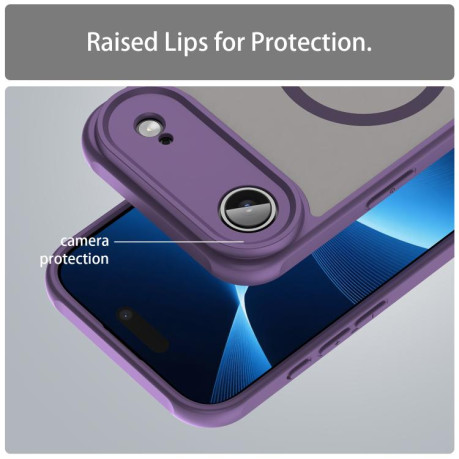 Чехол Fan Dun Series гибрид Frosted с Magsafe на iPhone Air - фиолетовый