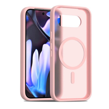 Протиударний чохол Skin Feel TPU Hybrid PC MagSafe для Google Pixel 9a - рожевий