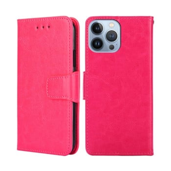 Чохол-книжка Crystal Texture для iPhone 14 Pro Max - пурпурно-червоний