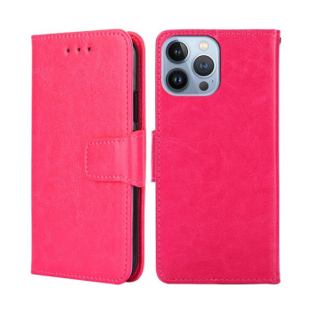 Чохол-книжка Crystal Texture для iPhone 14 Pro - пурпурно-червоний