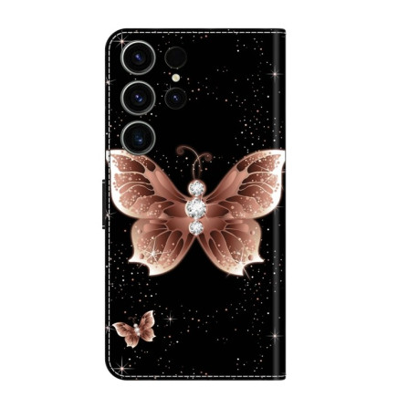 Чохол-книжка Crystal 3D Shockproof Protective Leather для Samsung Galaxy S23 FE 5G - Pink Diamond Butterfly