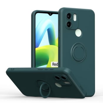 Противоударный чехол Ring Kickstand для Xiaomi Redmi A1/A2 /A1+/A2+ - темно-зеленый