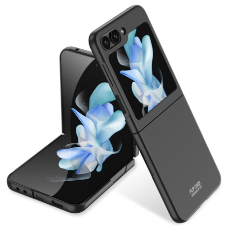 Противоударный чехол GKK Ultra-thin with Ring Holder для Samsung Galaxy Flip 5 GKK Ultra-thin Full Coverage Phone Case(Black) - черный