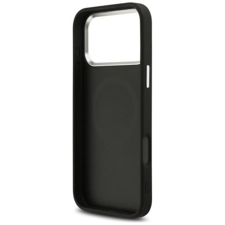 Оригінальний чохол Guess Glitter Triangle Logo з MagSafe на iPhone 17 Pro Max - Black