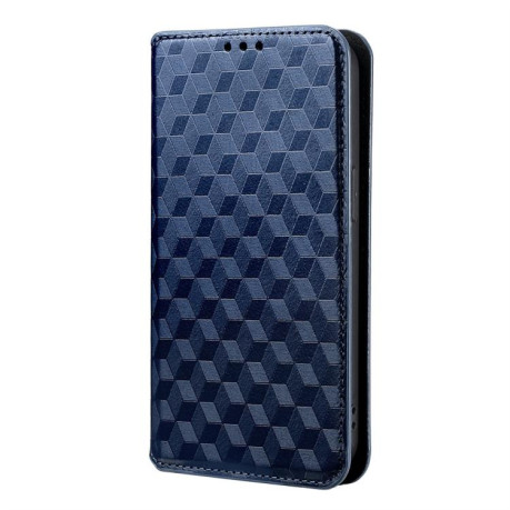 Чехол-книжка Cubic Grid Texture Flip Leather для OPPO Reno13 Pro 5G - синий