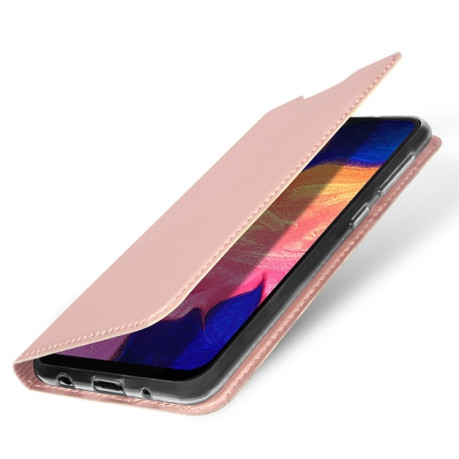 Чехол- книжка DUX DUCIS Skin Pro Series на Samsung Galaxy A10-розовое золото
