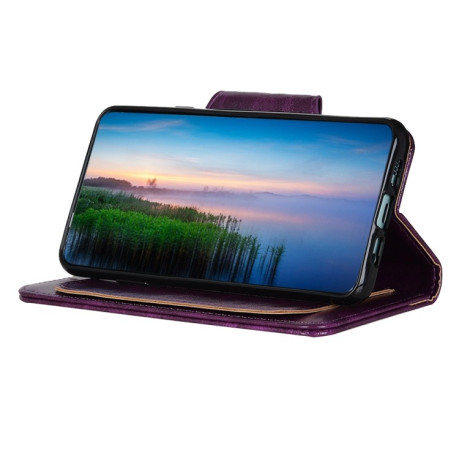 Чехол-книжка Crazy Horse Texture на Samsung Galaxy S21 FE - фиолетовый