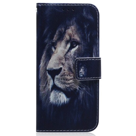 Чехол-книжка Coloured Drawing для Realme C33 - Lion