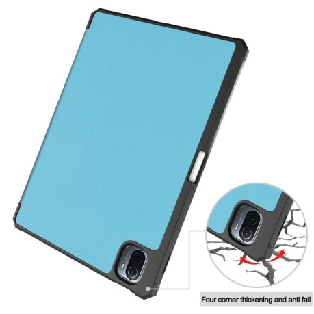 Чехол-книжка Custer Pattern Pure Color на Xiaomi Pad 5 / 5 Pro - голубой