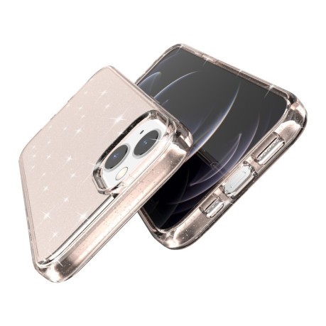 Противоударный чехол Terminator Style Glitter для iPhone 13 mini - золотой