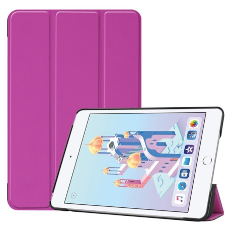 Чехол-книжка Custer Texture на iPad Mini 4 / Mini 5 - фиолетовый