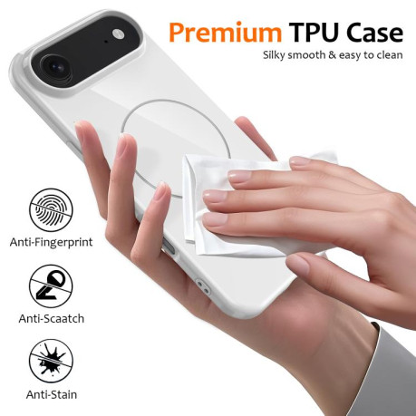 Протиударний чохол Glossy TPU Shockproof MagSafe на iPhone Air - білий
