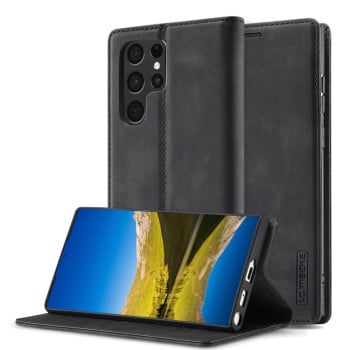 Чехол-книжка LC.IMEEKE Soft для Samsung Galaxy S22 Ultra - черный