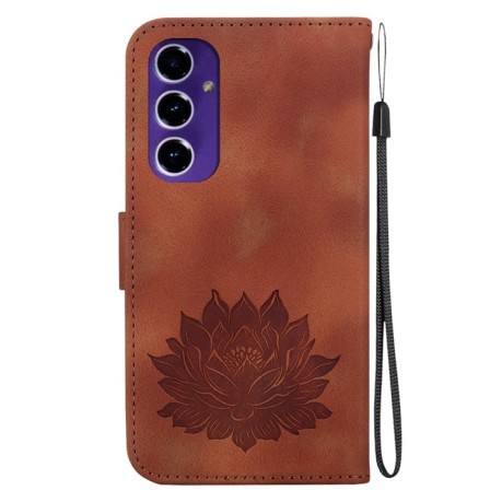 Чохол-книжка Lotus Embossed для Samsung Galaxy S24 FE 5G - коричневий