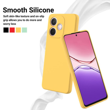 Силіконовий чохол Solid Color Liquid Silicone на OPPO A5 Pro 4G - жовтий