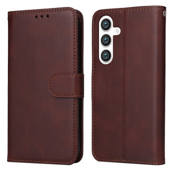 Чехол-книжка Classic Calf Texture для Samsung Galaxy S24 - коричневый
