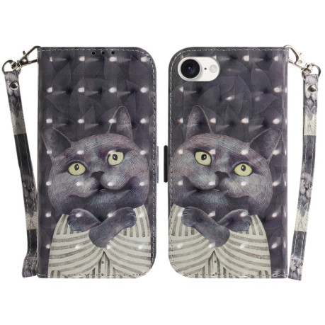 Чехол-книжка 3D Painting для iPhone 16e - Cat