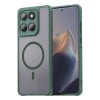 Противоударный чехол Fan Dun Series TPU Hybrid PC Frosted Magsafe для Motorola Edge 60 - зелений