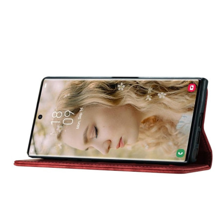 Чохол-книжка Cat Embossing Pattern  для Samsung Galaxy S25 Ultra 5G - червоний
