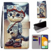 Чохол-книжка Coloured Drawing Cross Samsung Galaxy A33 5G - Leather Shoes Cat