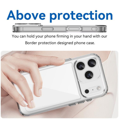Противоударный чехол Colorful Acrylic Series для iPhone 17 Pro - прозрачный