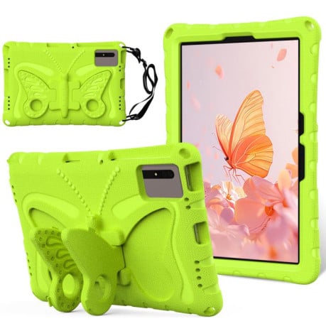 Противоударный чехол Butterfly Bracket EVA для Xiaomi Redmi Pad 2 /SE 11 2025 - зеленый