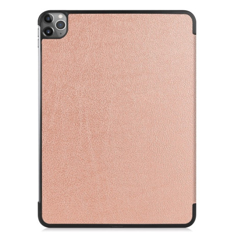 Чехол-книжка Custer Pattern на iPad Pro 12.9 inch 2021/2020 -розовое золото