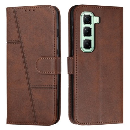 Чохол-книжка Stitching Calf Texture для Infinix Hot 50 4G - коричневий