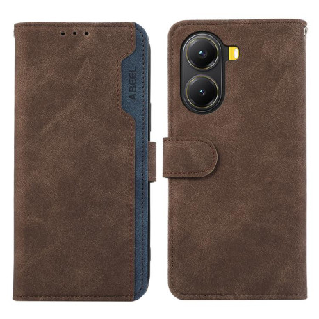 Чохол-книжка ABEEL Color Block Magnetic RFID Leather на Xiaomi Poco X7 Pro - зелений