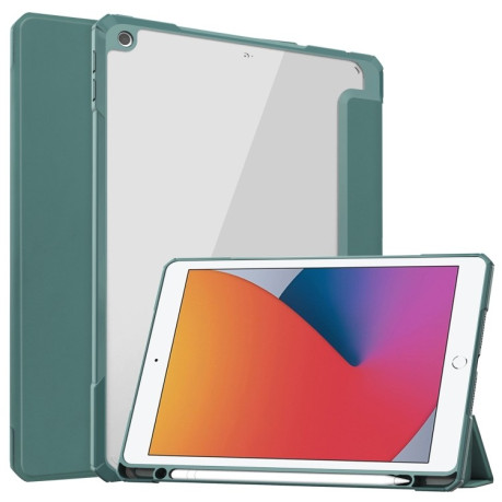 Чехол-книжка Transparent Acrylic для  iPad 10.2  - зеленый