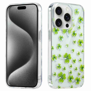 Противоударный чехол Electroplated Symphony для iPhone 15 Pro Max - Flower