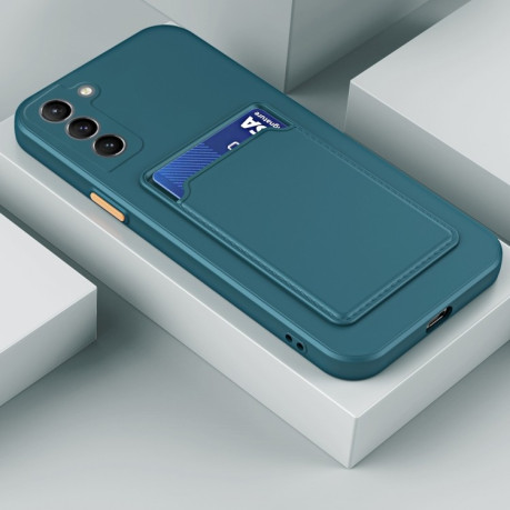 Противоударный чехол Card Slot Design для Samsung Galaxy S21 FE 5G - зеленый